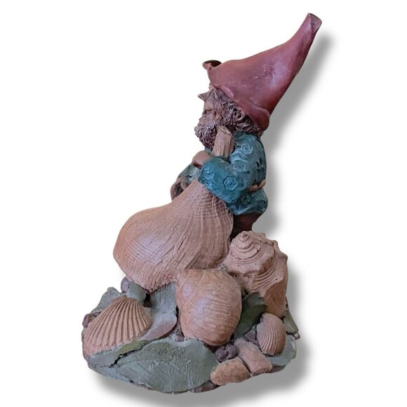 Vintage Tom Clark Gnome Johann # 42 1984 Cairn Studio Seashell Beach Musician - Picture 6 of 11